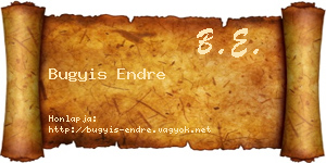 Bugyis Endre névjegykártya